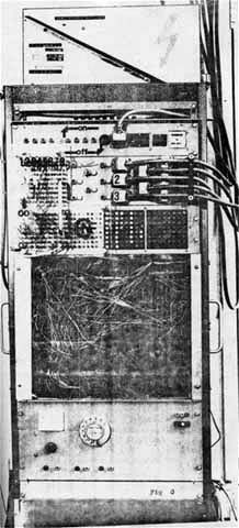 [The 1967, 2,300, asynchronous, 80 event/sec, DEC Series R & W logic data logger, LESLI (Live Event Sequential Listing Instrument), that Chris designed and built.]